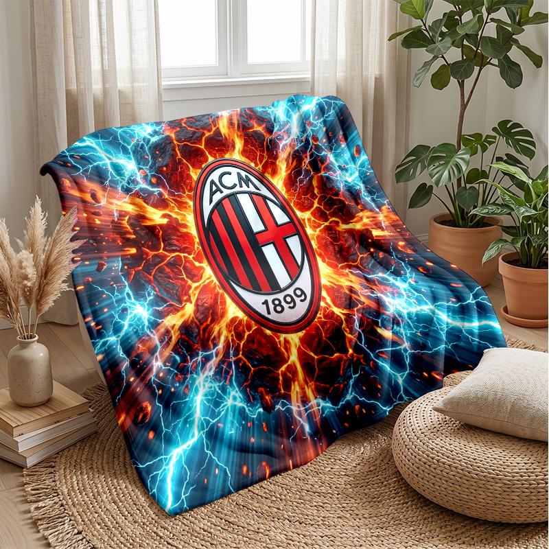 AC Milan Theme blanket Soft Flannel Blanket Plush Throw Blanket Cozy Sofa Bed Blanket for Home Decor