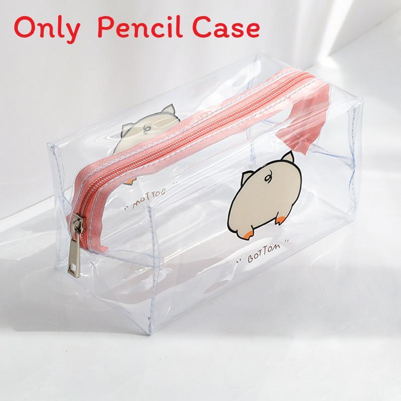 Transparent Makeup Bag With Large Capacity For Travel And Storage PigButt