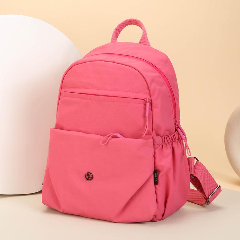 Macaron Color Backpack - Solid Candy Hues for Students