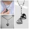 Creative Gift Jewelry Accessories Heart Necklace Y2K Aesthetics Message Locket Necklace Punk Retro Photo Picture Necklace