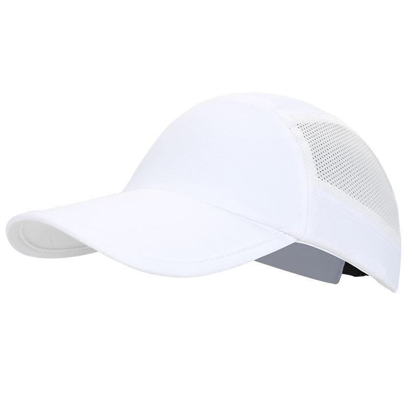 

Мужская спортивная шляпа от солнца для рыбалки, бега, профессиональная шляпа, защита от солнца, дышащая сетчатая шляпа, женская быстросохнущая складная шляпа от солнца M（56-58cm） белый
