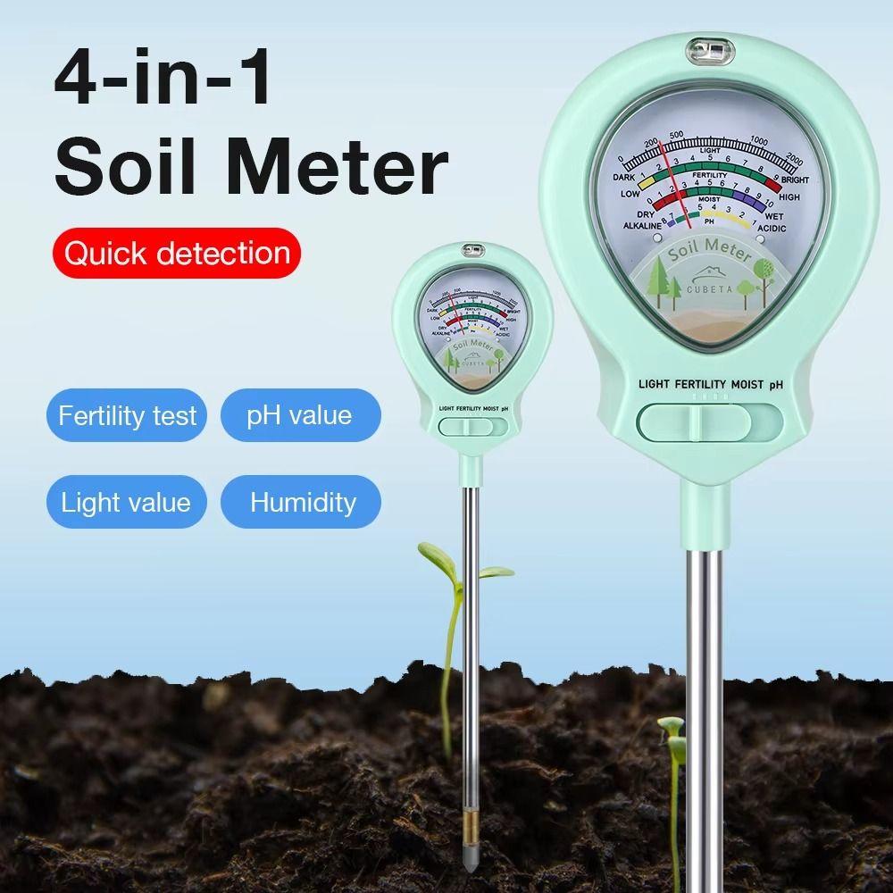 4 In 1 Multifunctional Soil Tester 90° Rotatable Soil Acidity Tester Soil Detector Potted Plants