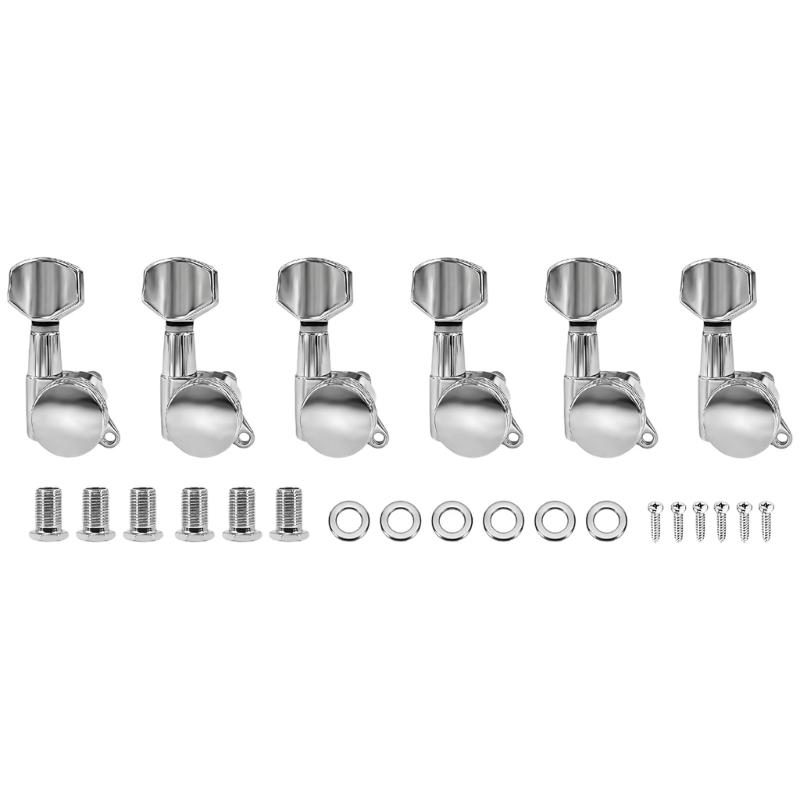 Guitar Tuning Machines 6 Piece Guitar Tuning Pegs Machine Heads Tuners String Tuning Peg Tuning Key Pegs Set for Guitar