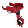 Cycle Phone Holder Anti Shake Electric Scooter Phone Mount 360 Degrees  Rotatable Metal Handlebar Fixed Holder Red