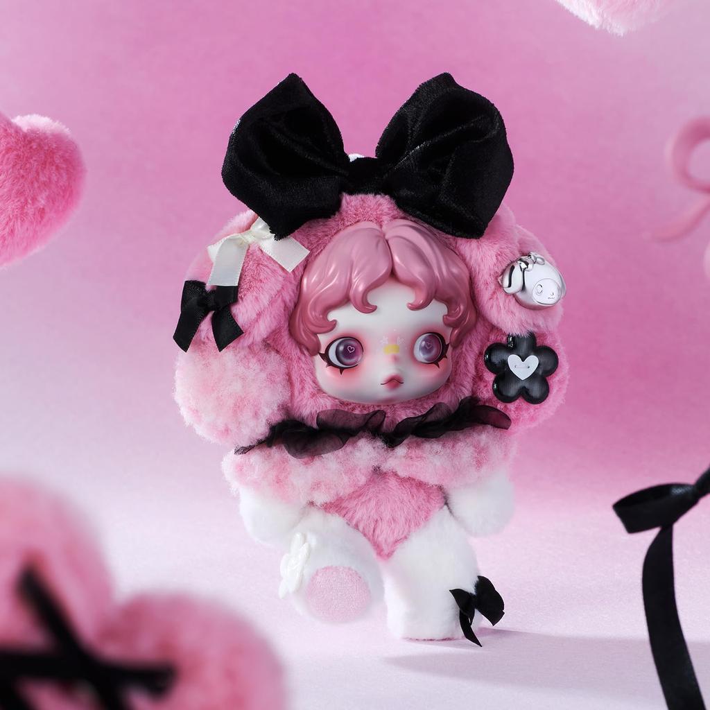 [POP MART Official Store] SKULLPANDA × MY MELODY Plush Skullpanda My Melody skullpanda Skullpanda Skullpanda Popmart Plush Doll Toy Soft Vinyl Figure