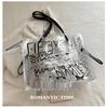 Large Capacity Transparent Jelly Bag - Chic Women's Trendy Shoulder Bag with Stylish Design