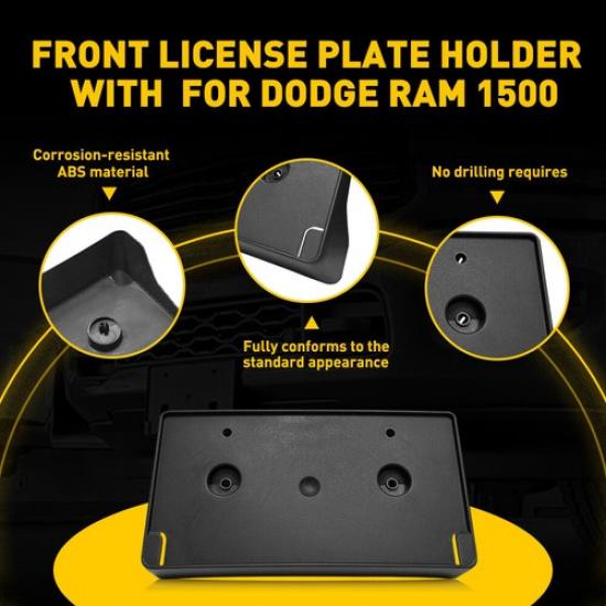 For     Dodge Ram 1500 License Plate Tag Mounting Bracket Front