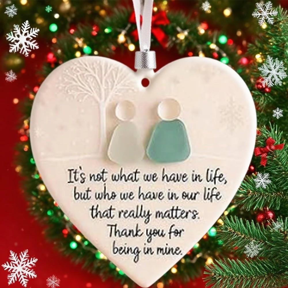 Heart-Shaped Sea Glass Friendship Decor Handmade Craft Christmas Tree Hanging Ornaments Timeless