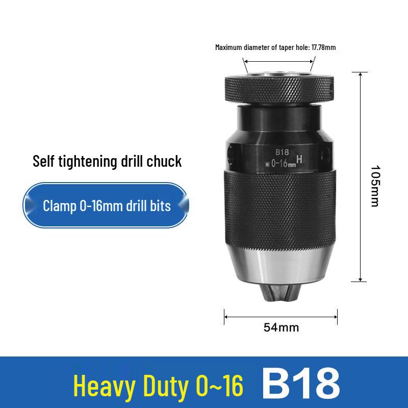 Self-Locking Tapered Tailstock Drill Chuck for CNC Lathe & Milling Machine