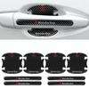 8PCS Carbon Fiber Car Door Handle Bowl Sticker Trim Protector for Mercedes Benz