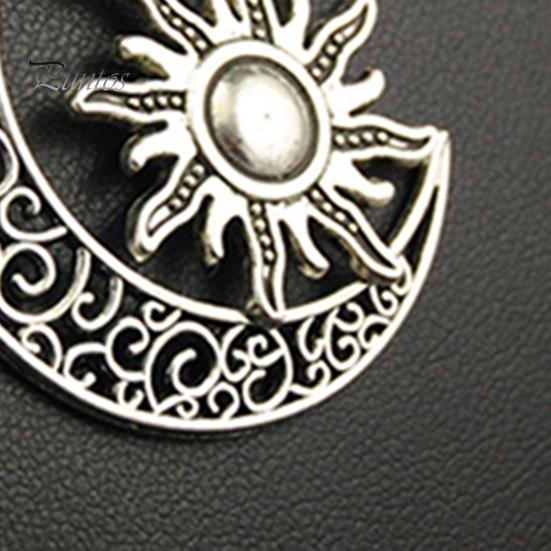 Jewelry Necklace Moon Sun Shape Vintage Style Alloy Gifts Unisex Fashion Chain for