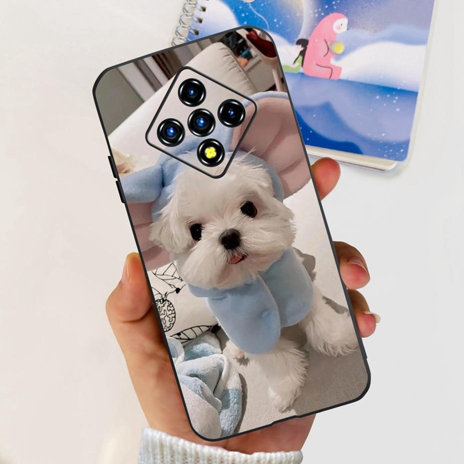 Lovely Painted Case For Infinix Zero 8 8i X687 X687B Soft TPU Back Cover For Infinix Zero8 Zero8i Black Silicon Phone Cases