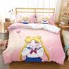 Sailor Moon Beddengoed Set Dekbedovertrek Cosplay Kussensloop Cartoon Anime Decor Bedspreien Slaapkamer Dekbedovertrek Beddengoed Pakket Kinderen Cadeau