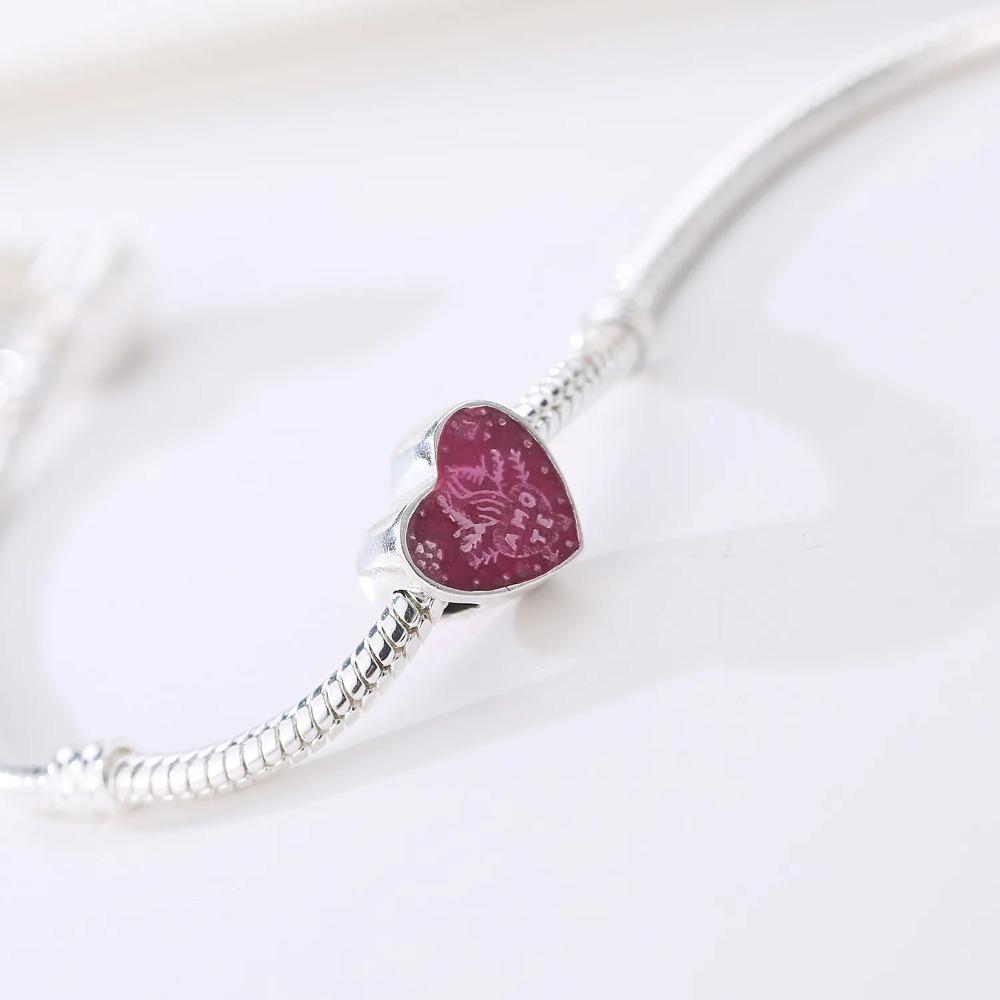 New Cupid Key Charm 925 Silver Bracelet Shining Bead DIY Women Jewelry Gift Party Accessories
