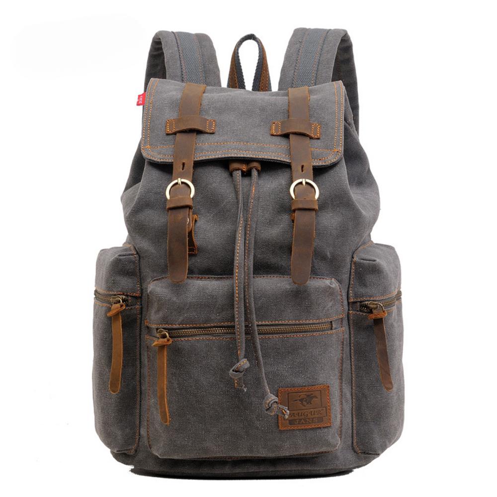 Canvas Bag Retro Men's Bag Durable Backpack Computer Bag Student Schoolbag Outdoor Travel Bag