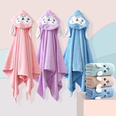 Babyhandtuch mit Kapuze, saugfähiger Bademantel mit Cartoon-Tiermotiv, Korallensamt, Umhang-Handtuch für Mädchen, Jungen, Kleinkinder, für den Einsatz im Heimpool