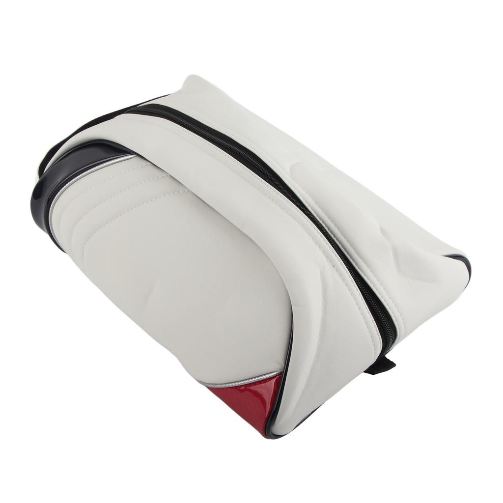 PU-läder Golfskoväska Hemma Resa Dammtät Förvaringsväska Tillbehörsväska Vit