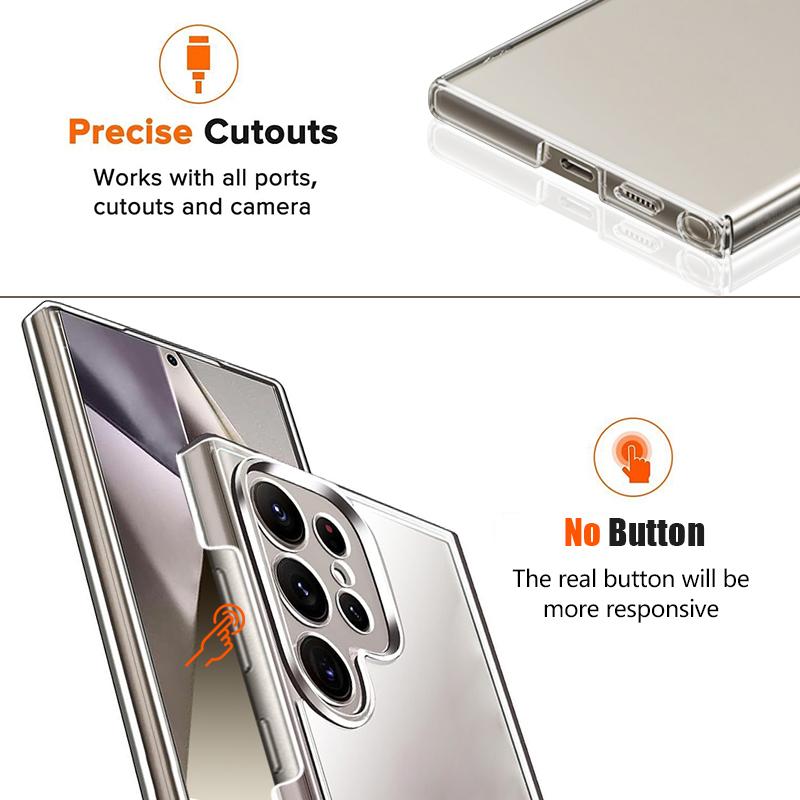 High Clear Phone Case For Samsung Galaxy S25 Edge S24 S23 Ultra S24 S25 FE A56 A55 A15 A16 A25 A54 5G Transparent Hard PC Cover