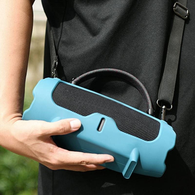 Silicone Protective Case for Charge 6 Speakers with Shoulder Straps, Dustproof and Shockproof Speakers Guard