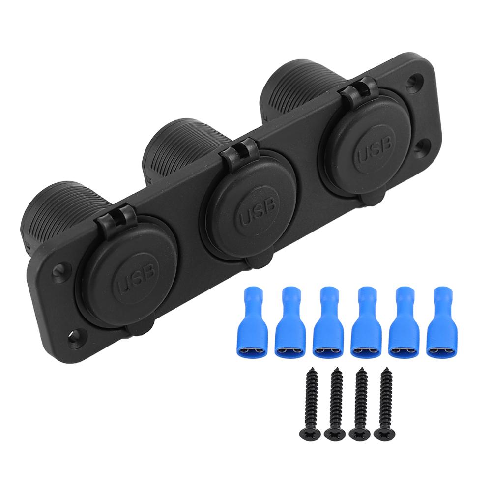 

Адаптер гнезда прикуривателя 12 В с двойным USB-зарядным устройством 4,2 А для автомобиля, дома на колесах, яхты, автобуса