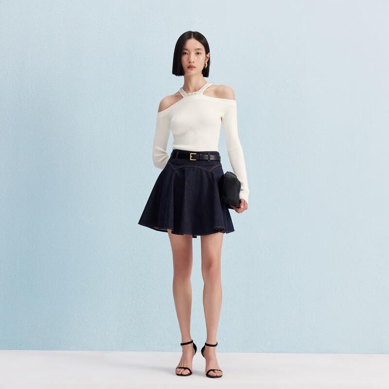 

VEROMODA 2025 Autumn Beaded Round Neck Knit Top M