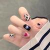 Stylish Cow Pattern Reusable Manicure Plate Set