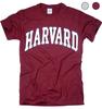 Camiseta de la Universidad de Harvard con Licencia Oficial Arqueada Bloque Cuello Redondo
