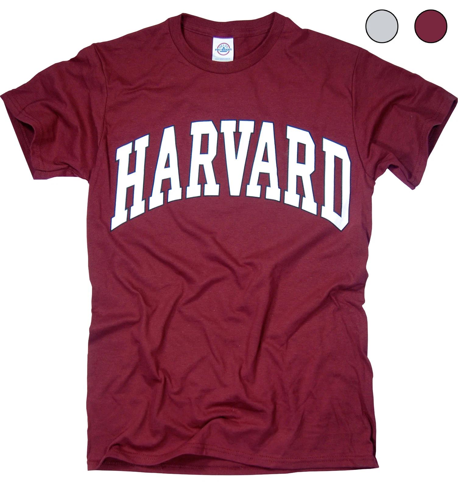 Harvard University T-Shirt Officially Licensed Arched Block Crewneck Tee 2XL