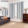 2-piece Set of Blue and White Striped Curtains with Pole Bag Design, Suitable for Bedrooms and Living Rooms