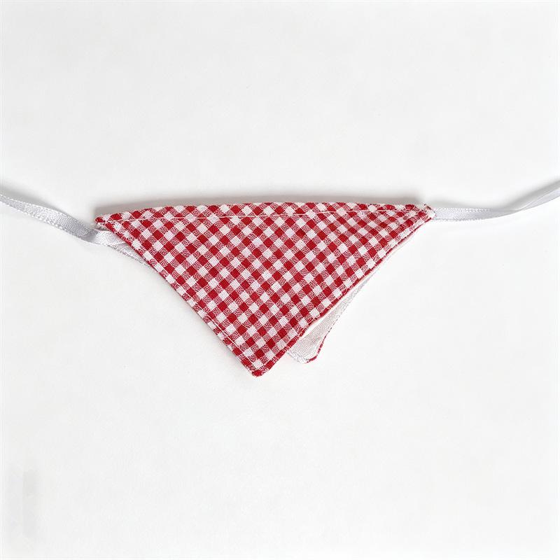 Baby Doll Triangle Scarf and Bib - Plaid/Solid Color Options