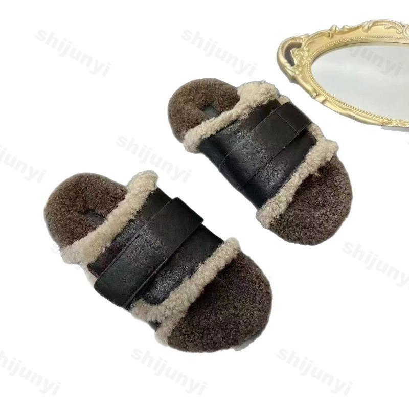 Fashion Fashion Women's Platform Plush Shoes Autumn New Vintage Outdoor Non Slip Casual Flats Lightweight Comfortable Soft Sole Slippers