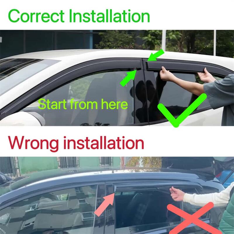 For VW Volkswagen Polo 2013 2014 2015 2016 2017 2018 2019-2024 Car Styling Accessories Window Visor Deflector Window Rain Guard