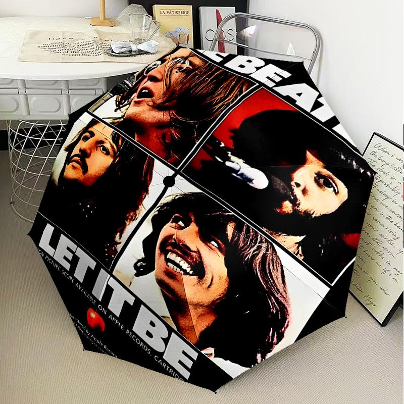1PC Beat Music Umbrella Folding Umbrella, Automatic Umbrella 8-Frame for Travel, Casual Lightweight Birthday Christmas Gift