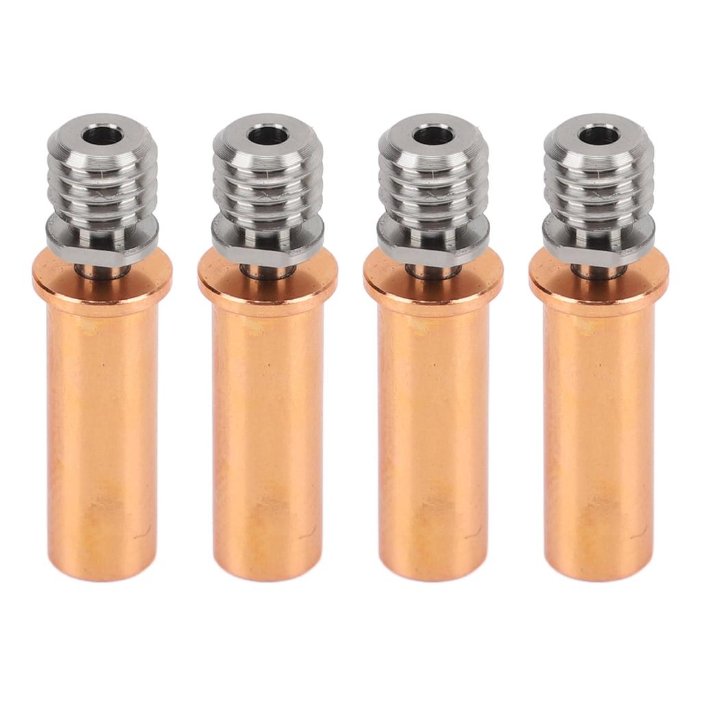 4pcs 3D Printer All Metal Heatbreak Professional Copper Alloy Extruder Throat Tube Replacement for 3D Printer