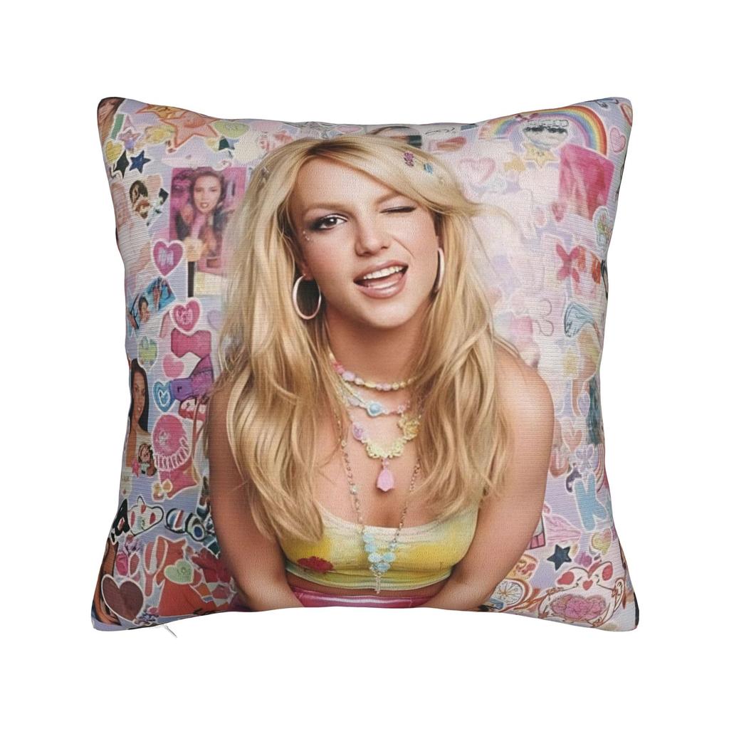 Decorative Pillow Covers Singer Britney Spears Product Seat  Throw Pillow Case Cover Square Style MultiSize