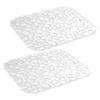 2PCS Silicone Sink Ergonomic Kitchen Drain Mat Airflows Designs Space Saving Rollable Sink Pad for Dish Drying