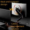Adjustable Desktop Monitor Bracket 13-32 Inch Screens 360 Rotation Bracket Robotic Arm Floating Screen Effect Gas Spring Arm