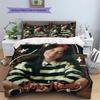 Billie Eilish Custom Name Pattern Bedding,Quilt Set Quilt Cover Pillowcase Home Birthday Gift(1 * Duvet Cover + 2 * Pillowcase, Without Core)