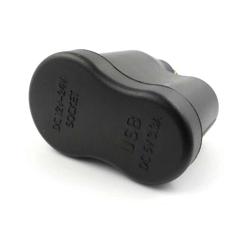 Dual USB Charger DIN Cigarette Lighter Socket for BMW Triumph Hella Motorcycle