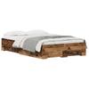 Bed Frame with Drawers Reclaimed Wood Look 120 X 190 Cm Engineered Wood