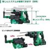 HiKOKI 36V Rechargeable Rotary Hammer Drill SDS Plus Shank Maximum Drilling Capacity 28mm Concrete Dust Collection System Can Be Installed 2 Storage 3