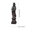 Avalokitesvara Desktop Buddha Statue Vintage Wooden Buddhism Ornament Fine Carved Tabletop Office Decoration Buddhism Ornament