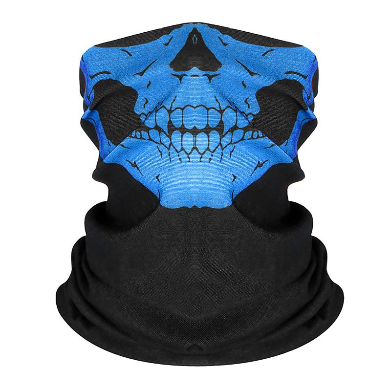 Motorrad-Kopfbedeckung, Sturmhaube für Herren, multifunktionale Totenkopf-Gesichtsmaske, Fahrradmaske, Sonnenschutz, Halloween-Maske