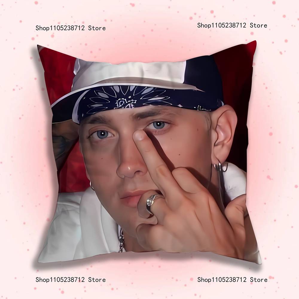 Rapper Singers E-Eminems Pillow Case For Sofa Decor Car Office Room Printing Cushion Cover Decorations and Protector
