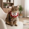 Embroidery Cat Knitted Drool Towel Cartoon New Year Cat Scarf Dog Drool Bib  Horse Year