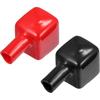 1 Pair Battery Terminal Insulation Covers, 7mm 0.28" Car Battery Positive Negative Post Cap Universal for Motorcycle Truck Durable PVC Red Black