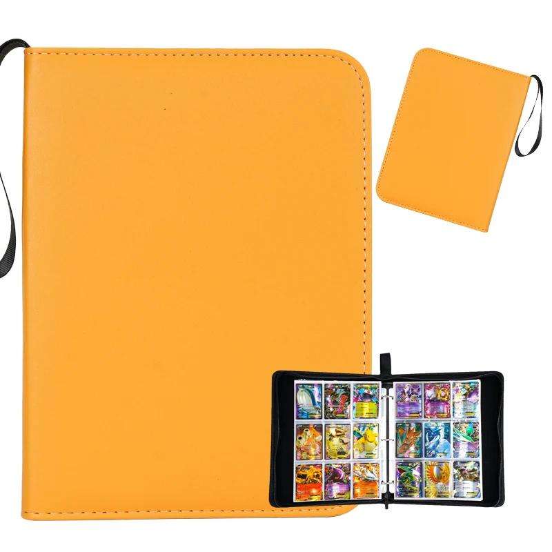 Large Zipper Binder A4/A5 Photocard Collect Book PU Leather Game King Collection Football Star Card Booklet 4/9 Grids Customized