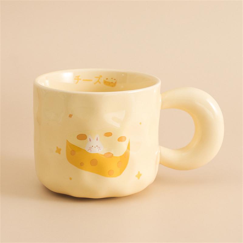 Porcelain Cup Girl Cartoon Multifunction Covered Spoon Practical Cute Water Accessories For Perfect Cup For Hot Drinks Mug