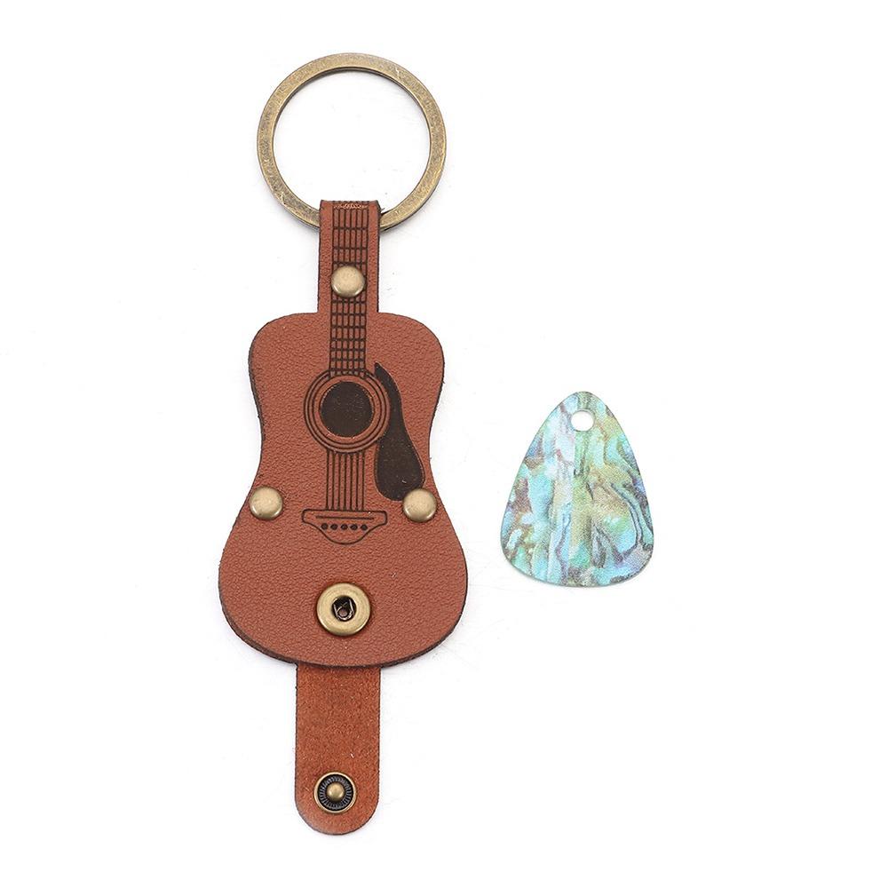 

Exquisite Guitar Plectrums Bag Guitarra Shape Guitar Pick Storage Bag Guitar Pick Accessories B