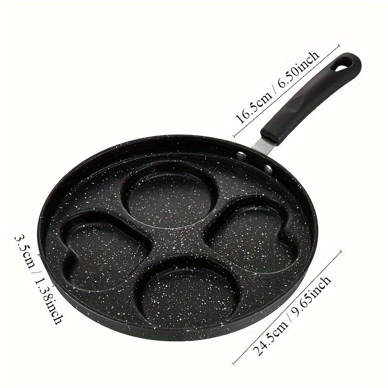 1pc Stainless Steel Non-Stick Skillet, Multi-Section Breakfast Pan with Burger & Egg Mold, Handle, Compatible with Gas Stove